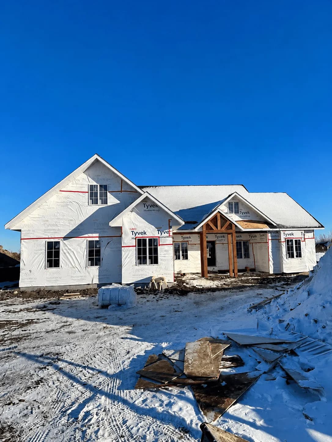 Spartan Builders Custom Home Exterior Winter