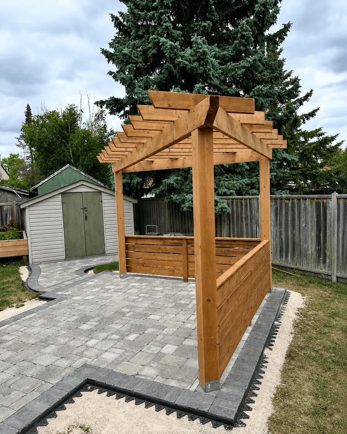 Spartan Builders Wood Garden Arbor Patio